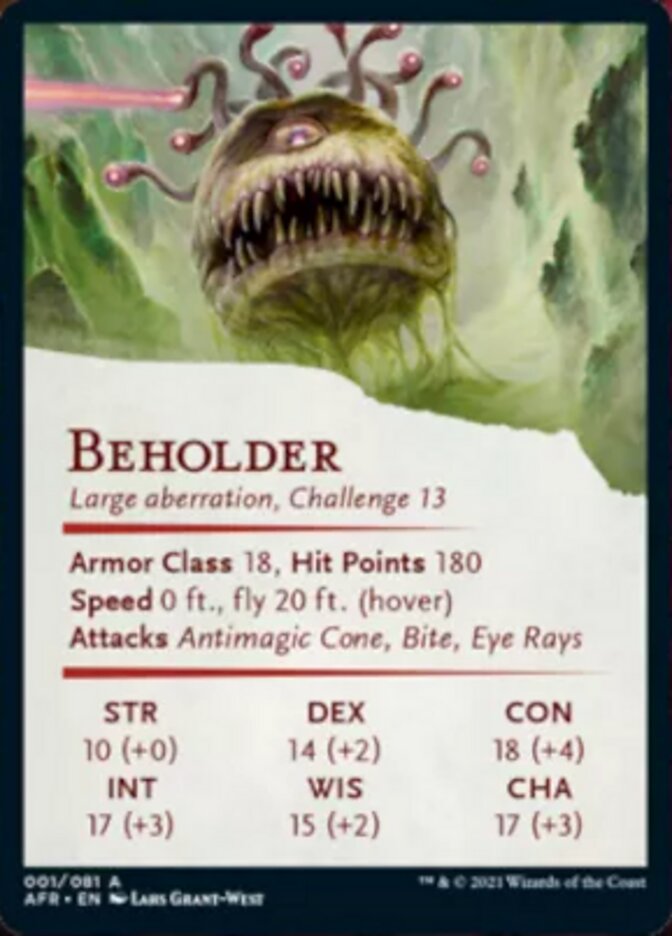 Beholder Art Card [Dungeons & Dragons: Adventures in the Forgotten Realms Art Series] | I Want That Stuff Brandon