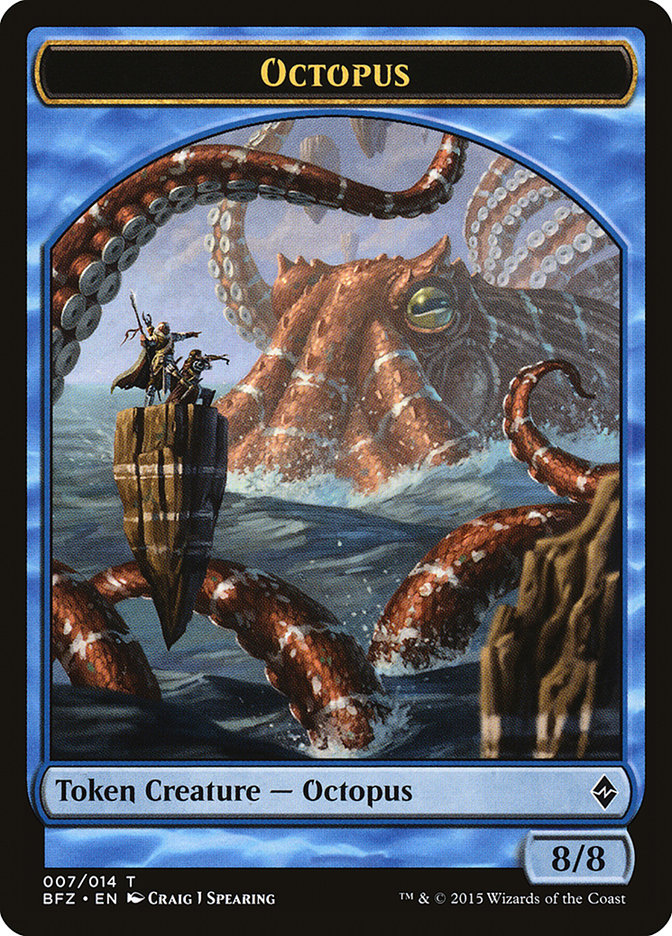 Octopus Token [Battle for Zendikar Tokens] | I Want That Stuff Brandon