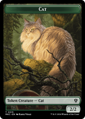 Drake // Cat Double-Sided Token [Murders at Karlov Manor Commander Tokens] | I Want That Stuff Brandon