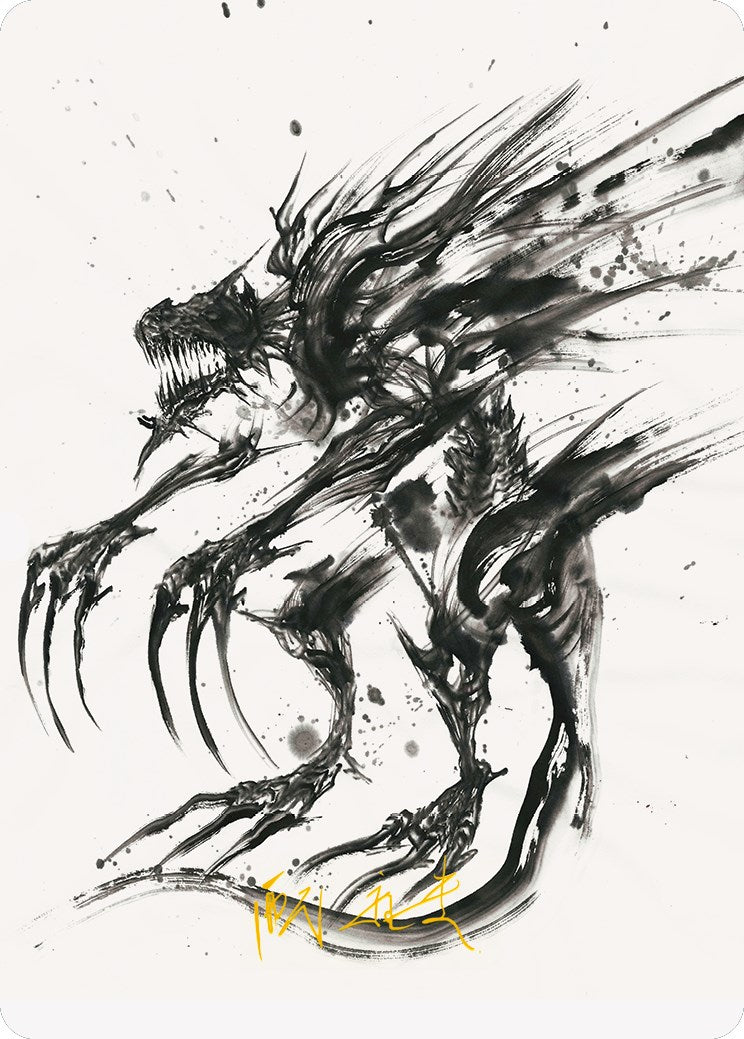 Phyrexian Obliterator Art Card (Gold-Stamped Signature) [Phyrexia: All Will Be One Art Series] | I Want That Stuff Brandon