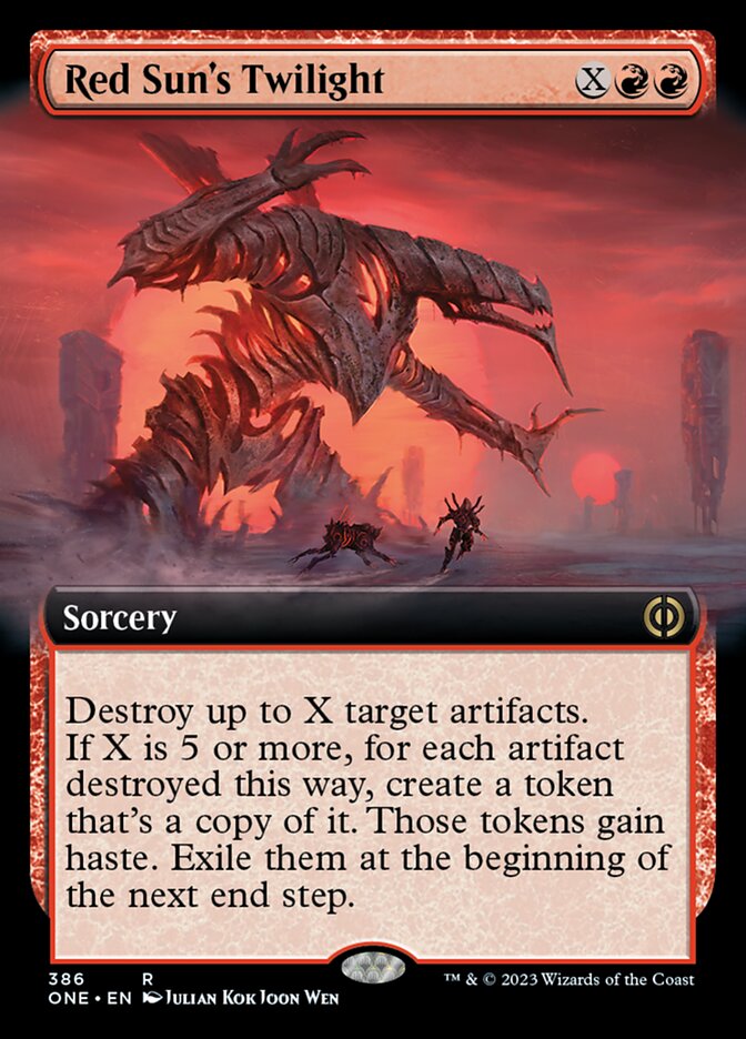 Red Sun's Twilight (Extended Art) [Phyrexia: All Will Be One] | I Want That Stuff Brandon