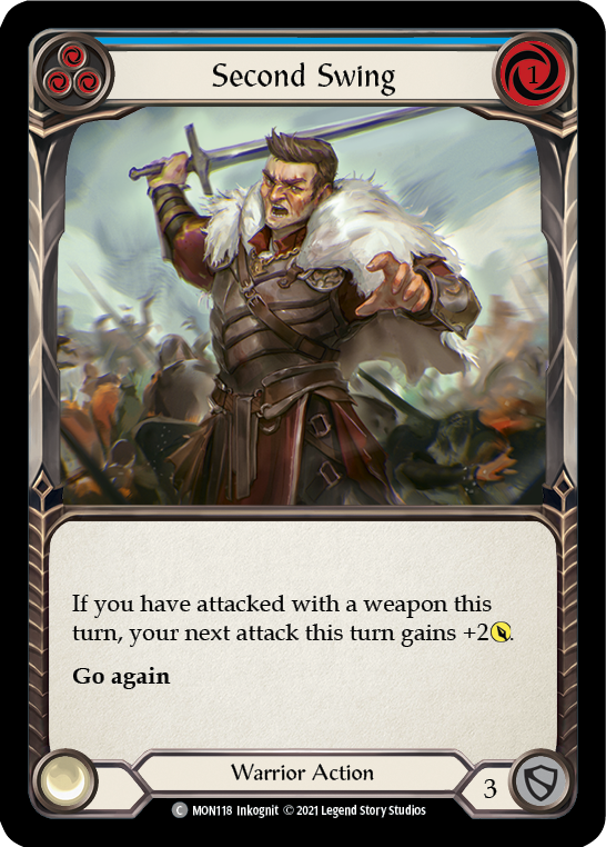 Second Swing (Blue) (Rainbow Foil) [MON118-RF] 1st Edition Rainbow Foil | I Want That Stuff Brandon