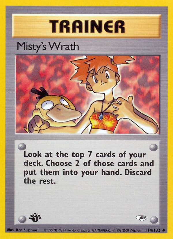 Misty's Wrath (114/132) [Gym Heroes 1st Edition] | I Want That Stuff Brandon
