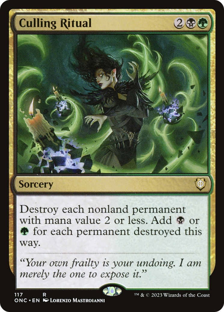 Culling Ritual [Phyrexia: All Will Be One Commander] | I Want That Stuff Brandon