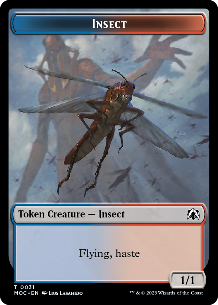 Soldier // Insect Double-Sided Token [March of the Machine Commander Tokens] | I Want That Stuff Brandon