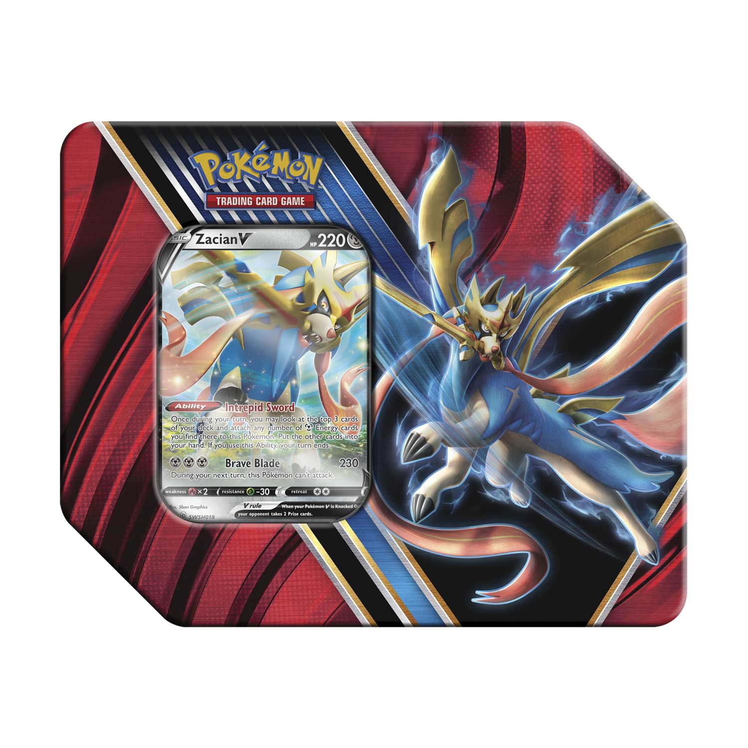 Sword & Shield: Rebel Clash - Legends of Galar Collector's Tin (Zacian V) | I Want That Stuff Brandon