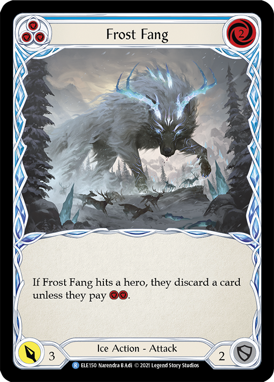 Frost Fang (Blue) [ELE150] (Tales of Aria)  1st Edition Rainbow Foil | I Want That Stuff Brandon