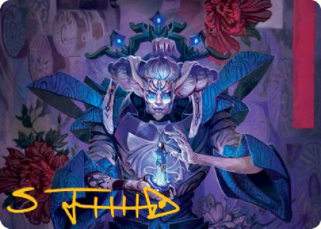 Tameshi, Reality Architect 1 Art Card (Gold-Stamped Signature) [Kamigawa: Neon Dynasty Art Series] | I Want That Stuff Brandon