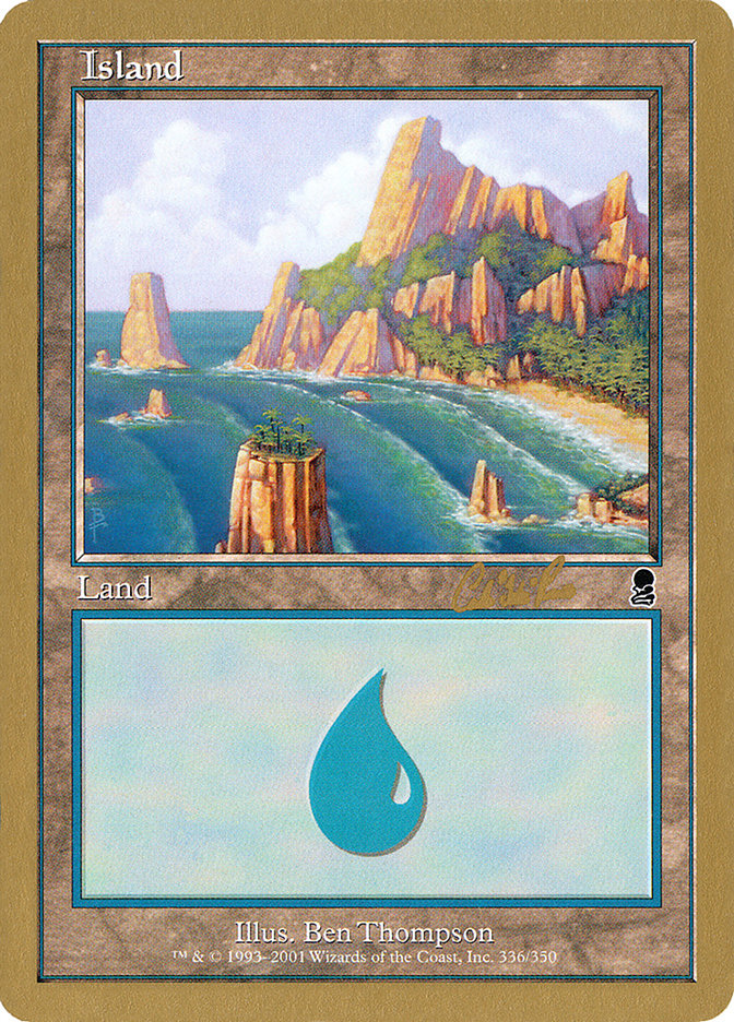 Island (cr336) (Carlos Romao) [World Championship Decks 2002] | I Want That Stuff Brandon