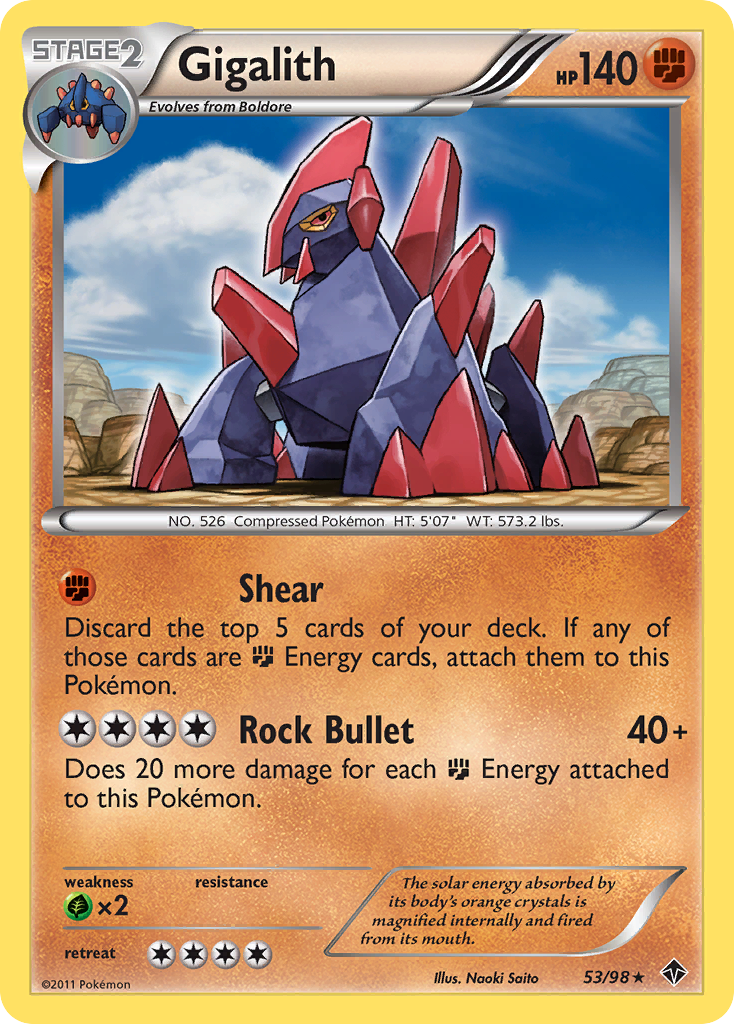 Gigalith (53/98) [Black & White: Emerging Powers] | I Want That Stuff Brandon