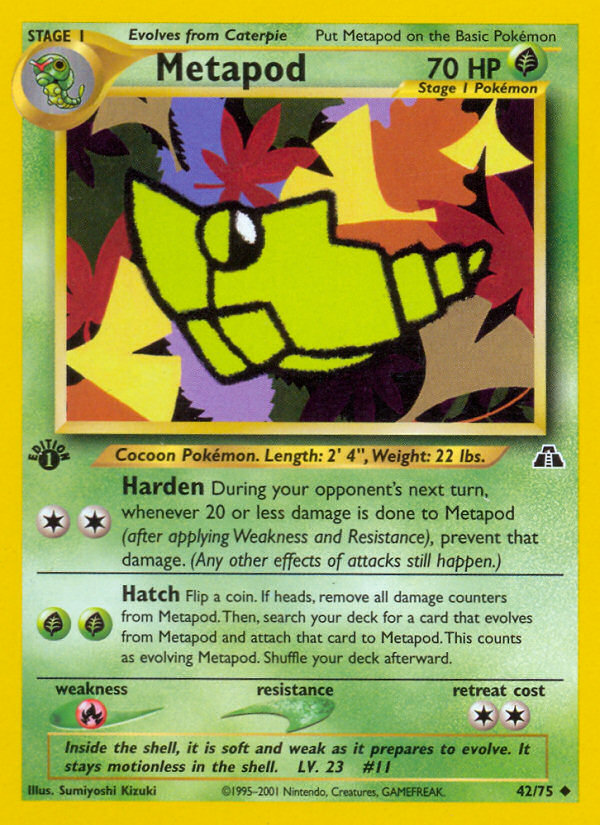Metapod (42/75) [Neo Discovery 1st Edition] | I Want That Stuff Brandon