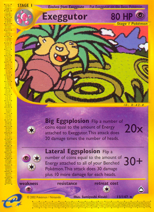 Exeggutor (13/147) [Aquapolis] | I Want That Stuff Brandon