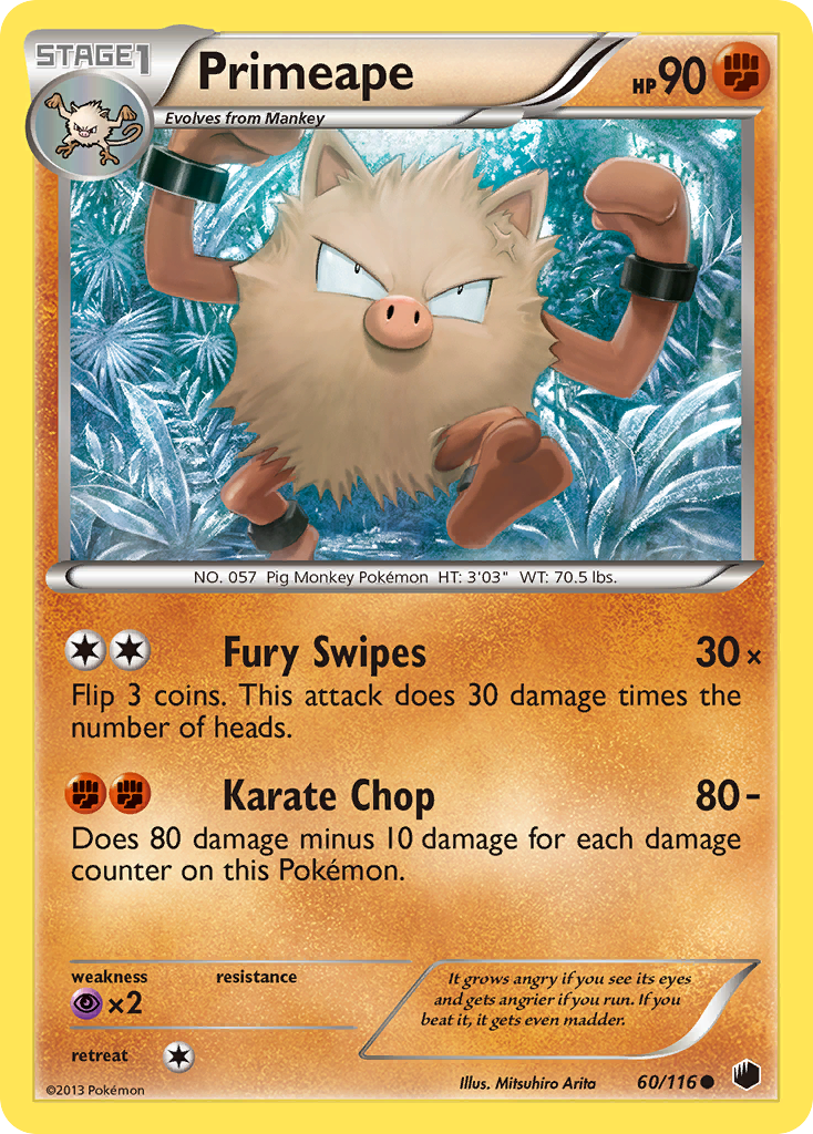 Primeape (60/116) [Black & White: Plasma Freeze] | I Want That Stuff Brandon