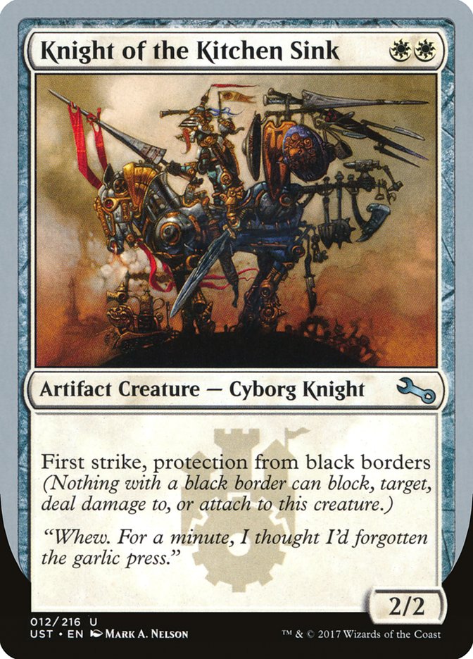 Knight of the Kitchen Sink ("protection from black border") [Unstable] | I Want That Stuff Brandon