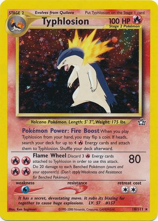 Typhlosion (18/111) [Neo Genesis Unlimited] | I Want That Stuff Brandon