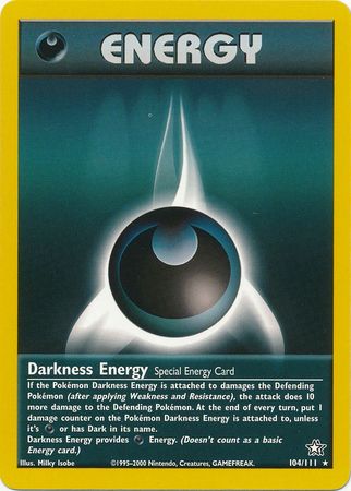 Darkness Energy (104/111) [Neo Genesis Unlimited] | I Want That Stuff Brandon