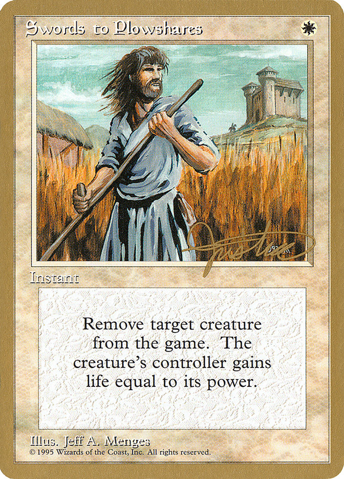 Swords to Plowshares (Mark Justice) [Pro Tour Collector Set] | I Want That Stuff Brandon