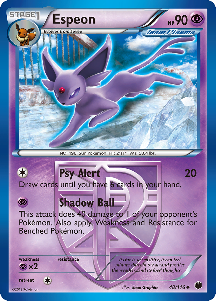 Espeon (48/116) [Black & White: Plasma Freeze] | I Want That Stuff Brandon