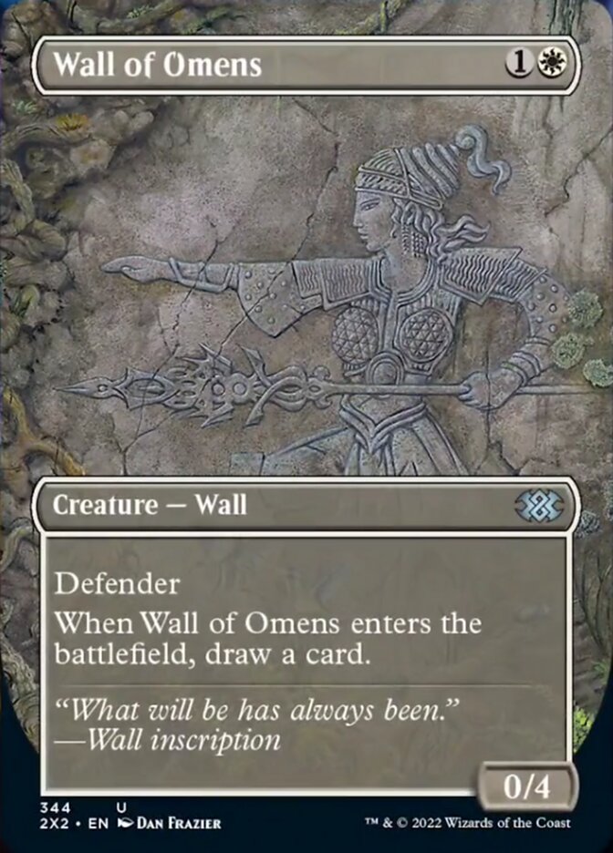Wall of Omens (Borderless Alternate Art) [Double Masters 2022] | I Want That Stuff Brandon