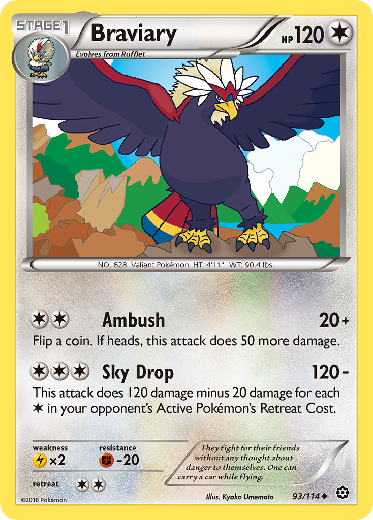 Braviary (93/114) [XY: Steam Siege] | I Want That Stuff Brandon