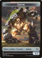 Wolf // Golem Double-Sided Token [Double Masters Tokens] | I Want That Stuff Brandon