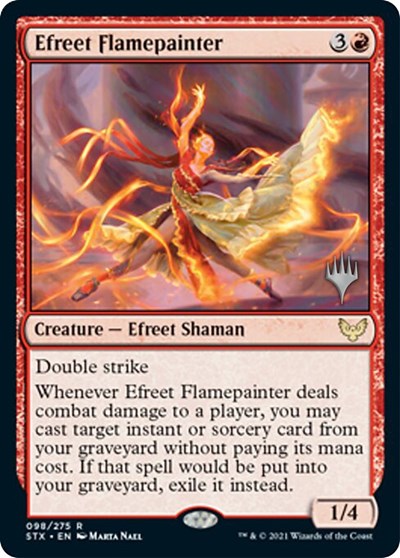 Efreet Flamepainter (Promo Pack) [Strixhaven: School of Mages Promos] | I Want That Stuff Brandon