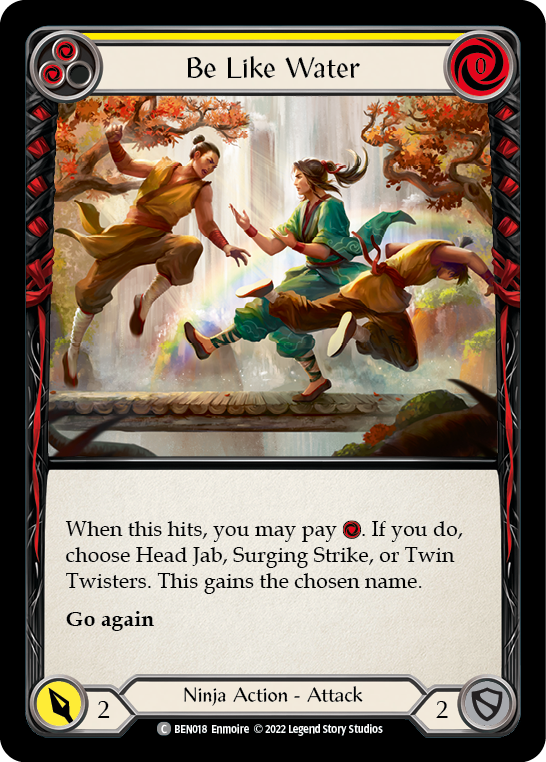 Be Like Water (Yellow) [BEN018] (Outsiders Benji Blitz Deck) | I Want That Stuff Brandon