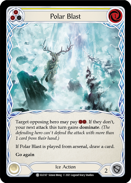 Polar Blast (Yellow) [ELE167] (Tales of Aria)  1st Edition Normal | I Want That Stuff Brandon