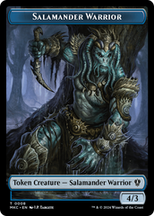 Salamander Warrior // Zombie Double-Sided Token [Murders at Karlov Manor Commander Tokens] | I Want That Stuff Brandon