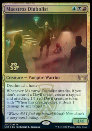 Maestros Diabolist [Streets of New Capenna Prerelease Promos] | I Want That Stuff Brandon