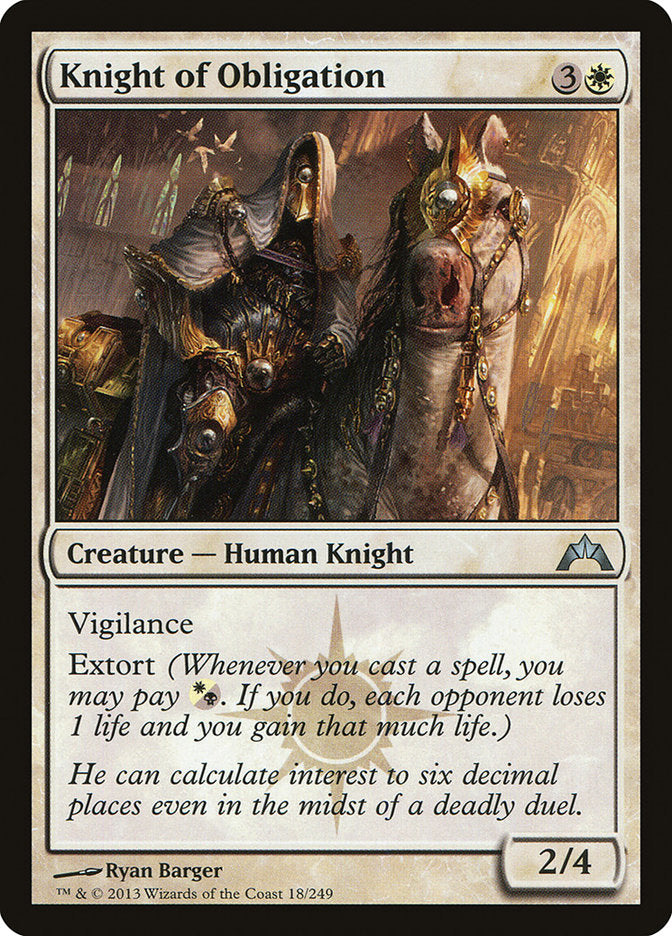 Knight of Obligation [Gatecrash] | I Want That Stuff Brandon