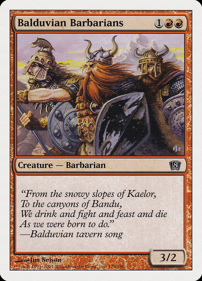 Balduvian Barbarians [Eighth Edition] | I Want That Stuff Brandon