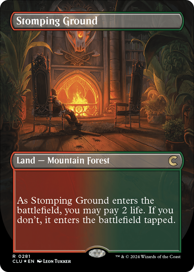 Stomping Ground (Borderless) [Ravnica: Clue Edition] | I Want That Stuff Brandon