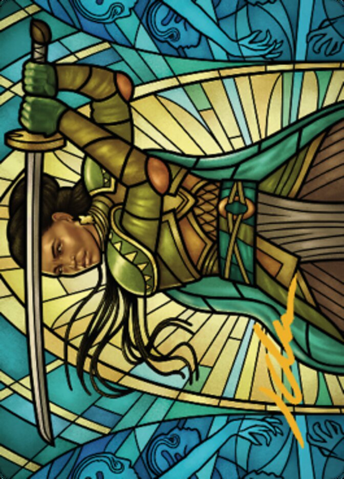 Shanna, Purifying Blade Art Card 2 (Gold-Stamped Signature) [Dominaria United Art Series] | I Want That Stuff Brandon