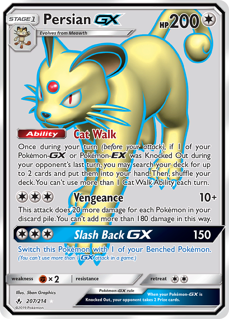 Persian GX (207/214) [Sun & Moon: Unbroken Bonds] | I Want That Stuff Brandon