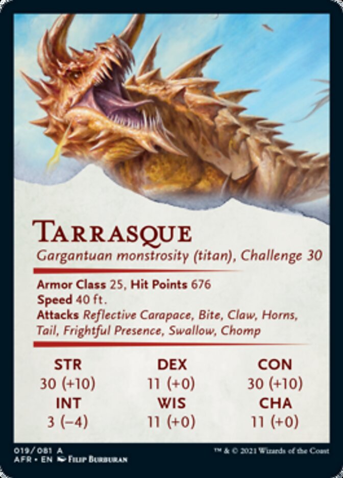 Tarrasque Art Card [Dungeons & Dragons: Adventures in the Forgotten Realms Art Series] | I Want That Stuff Brandon