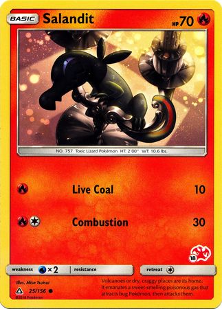 Salandit (25/156) (Charizard Stamp #18) [Battle Academy 2020] | I Want That Stuff Brandon