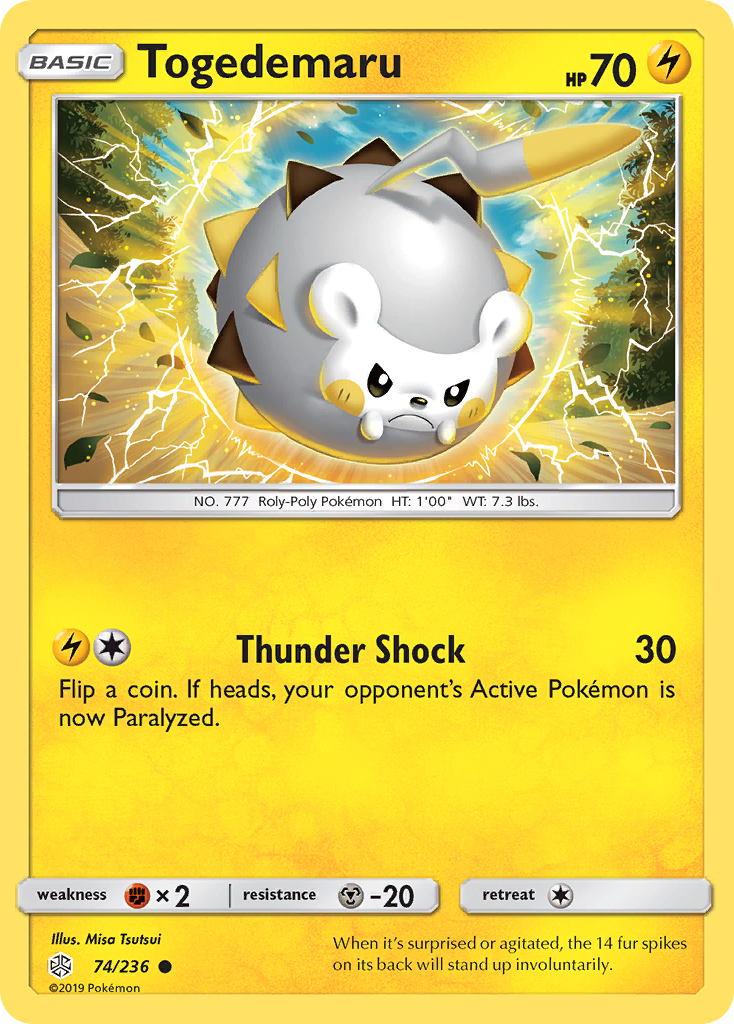 Togedemaru (74/236) [Sun & Moon: Cosmic Eclipse] | I Want That Stuff Brandon