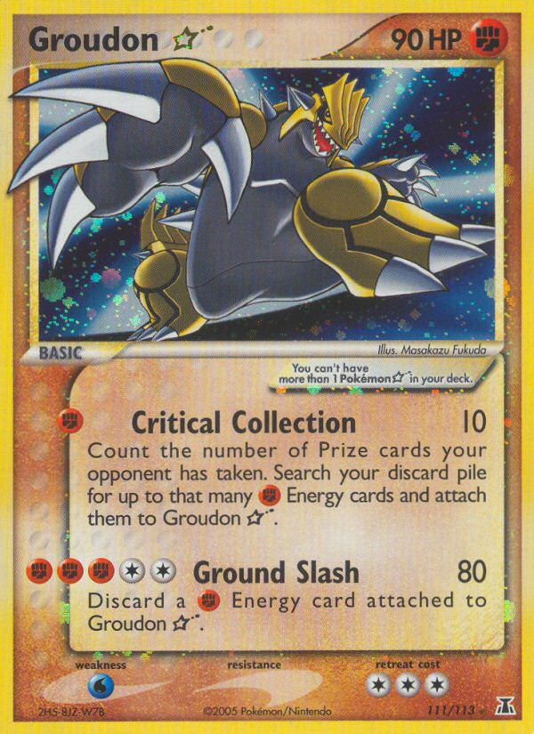 Groudon Star (111/113) [EX: Delta Species] | I Want That Stuff Brandon