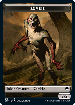 Zombie // Zombie Knight Double-Sided Token [Starter Commander Decks] | I Want That Stuff Brandon