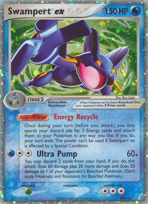 Swampert ex (98/100) [EX: Crystal Guardians] | I Want That Stuff Brandon