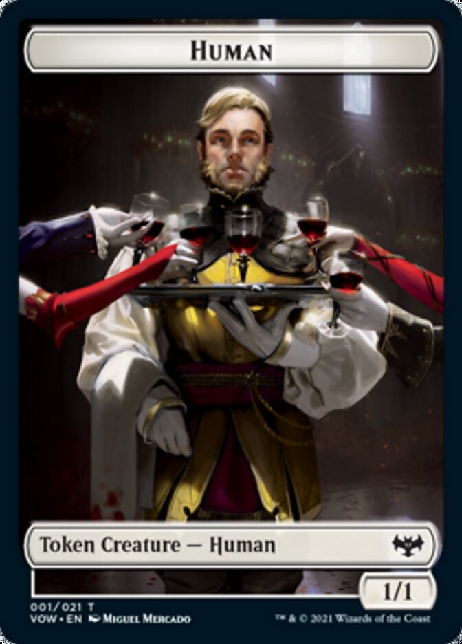 Human (001) // Zombie (005) Double-Sided Token [Innistrad: Crimson Vow Tokens] | I Want That Stuff Brandon