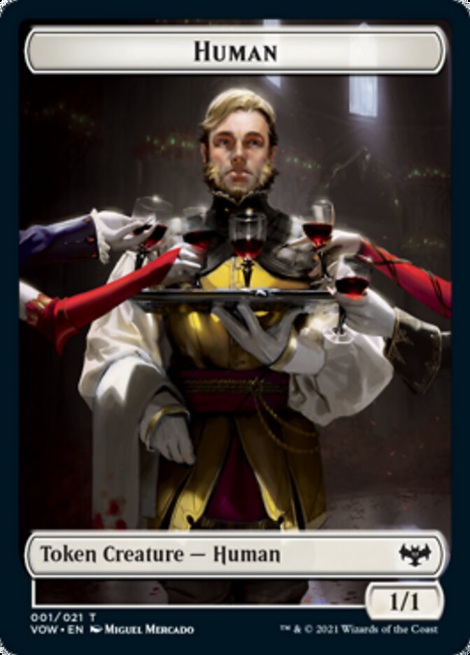 Human (001) // Human (010) Double-Sided Token [Innistrad: Crimson Vow Tokens] | I Want That Stuff Brandon