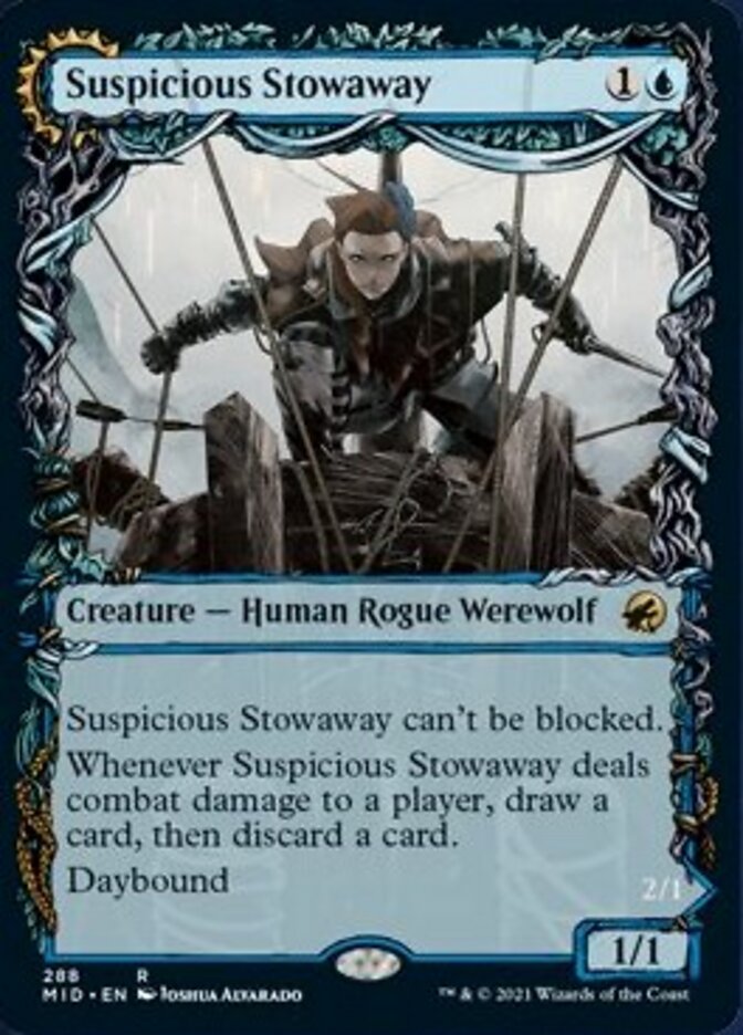 Suspicious Stowaway // Seafaring Werewolf (Showcase Equinox) [Innistrad: Midnight Hunt] | I Want That Stuff Brandon