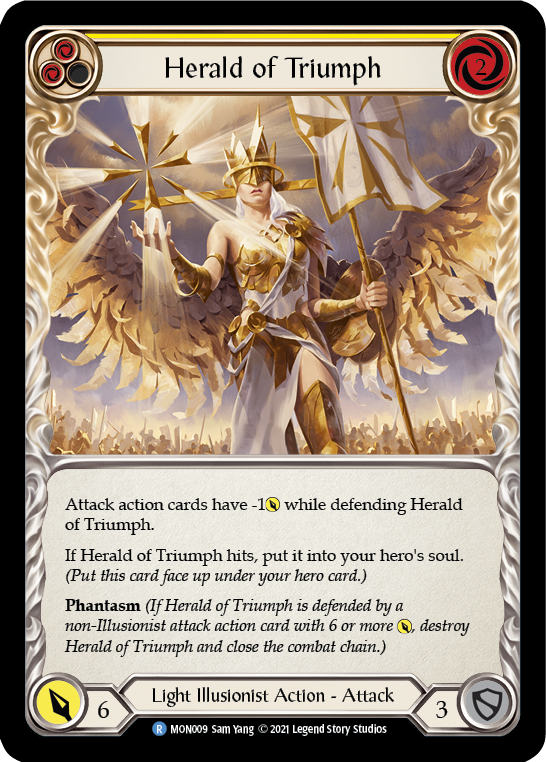 Herald of Triumph (Yellow) [MON009] 1st Edition Normal | I Want That Stuff Brandon