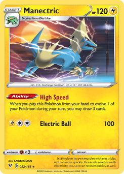 Manectric (052/185) [Sword & Shield: Vivid Voltage] | I Want That Stuff Brandon