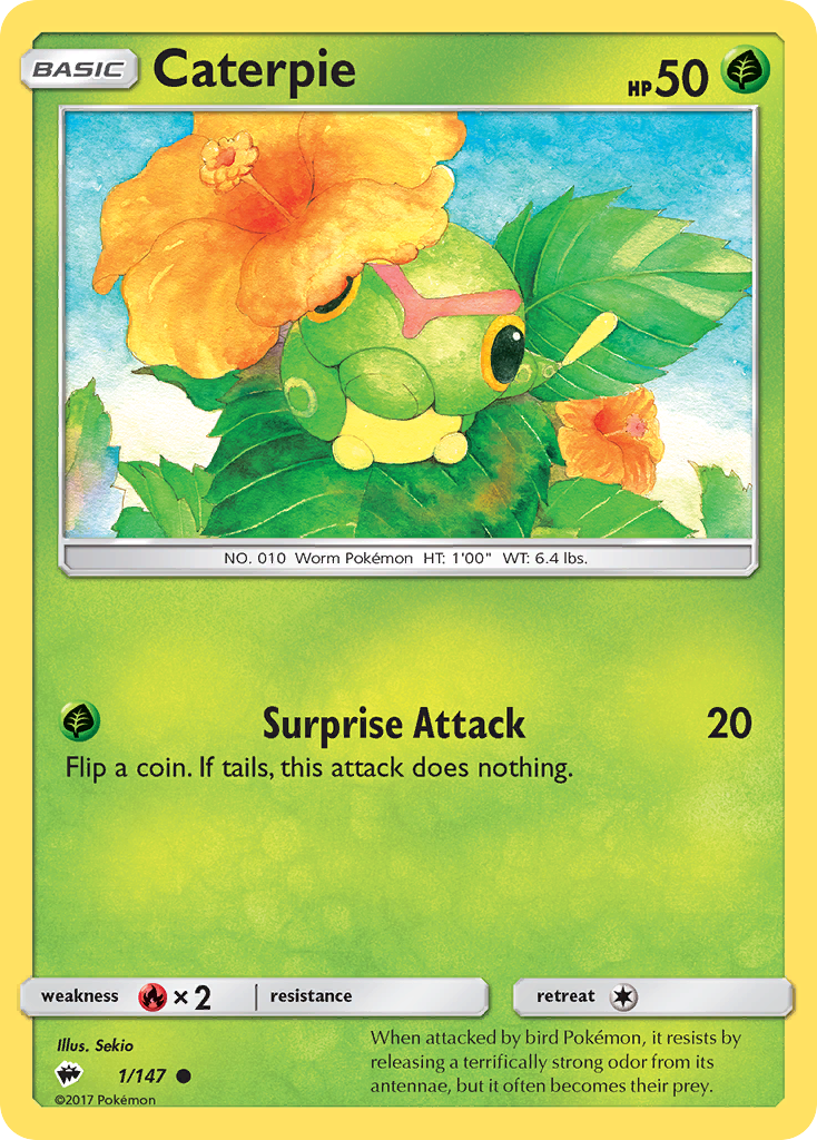 Caterpie (1/147) [Sun & Moon: Burning Shadows] | I Want That Stuff Brandon