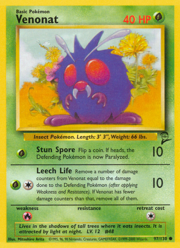 Venonat (97/130) [Base Set 2] | I Want That Stuff Brandon