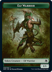 Dragon // Elf Warrior Double-Sided Token [Game Night: Free-for-All Tokens] | I Want That Stuff Brandon