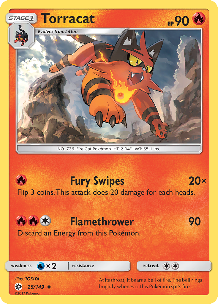 Torracat (25/149) [Sun & Moon: Base Set] | I Want That Stuff Brandon